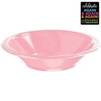 Premium Plastic Bowls 355ml 20 Pack New Pink