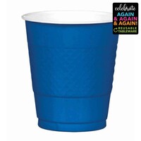Premium Plastic Cups 355ml 20 Pack Bright Royal Blue
