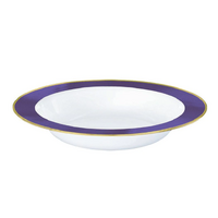 Premium Bowl 354ml White with New Purple Border 