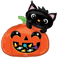 SuperShape Extra Large Cat and Candy Pumpkin P35