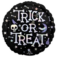 45cm Standard Holographic Iridescent Trick or Treat S55