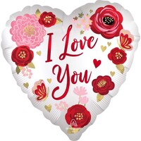 45cm Standard Extra Large I Love You Satin Flowers S40