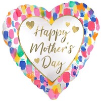 45cm Standard Extra Large Happy Mother's Day Colourful Watercolour Satin S40