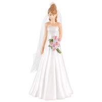 Cake Topper Bride and Light Brown Hair
