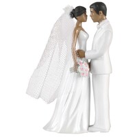 Cake Topper Couple African American Plastic