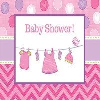 Shower with Love Girl Postcard Invitations