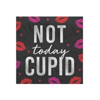 Anti Valentine's Day Beverage Napkins NOT today CUPID