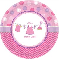 Shower with Love Girl 17cm Plates