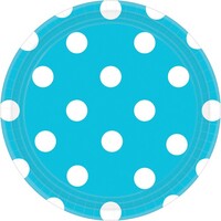 Dots 17cm Round Plates Caribbean Blue
