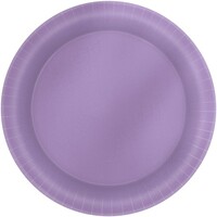 Metallic 21cm Lavender Round Plates 