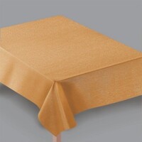 Metallic Look Fabric Table Cover Gold 