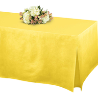 Tablefitters Flannel-Backed Table Cover Yellow Sunshine