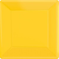 Paper Plates 17cm Square 20 Pack Yellow Sunshine