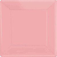 Paper Plates 7"/17cm Square 20 Pack New Pink 