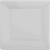 Paper Plates 17cm Square 20 Pack Silver