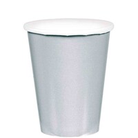 266ml Cups Paper 20 Pack Silver
