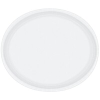 Paper Plates Oval 12"/30.4cm Frosty White 