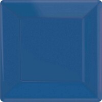 Paper Plates 26cm Square 20 Pack Bright Royal Blue 