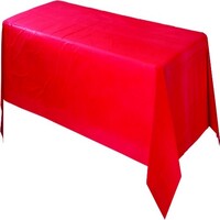 Plastic Rectangular Tablecover Apple Red