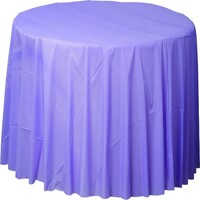 Plastic Round Table Cover Lavender