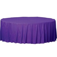 Plastic Round Table Cover New Purple
