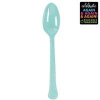 Premium Spoons 20 Pack Extra Heavy Weight Robin's Egg Blue 