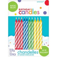 Assorted Magic Re-Light Candle 10pc