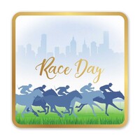Race Day Hot Stamped Drink Coaster