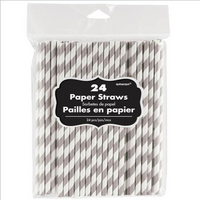 Paper Straws Silver  