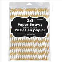 Paper Straws Gold  