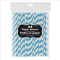 Paper Straws Caribbean Blue  