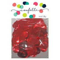 Confetti Circles 2cm Foil 28g Metallic Red