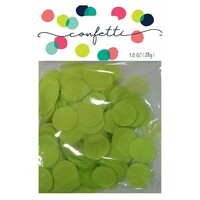 Confetti Circles 2cm Foil 28g Lime Green
