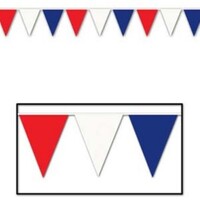 Pennant Flag Banner Giant Red, White and Blue