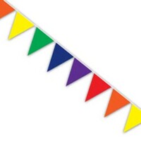 Pennant Flag Banner Rainbow Colours
