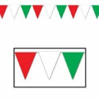 Pennant Flag Banner Red, White and Green