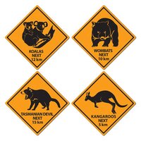 Australian Outback Road Signs Cutouts