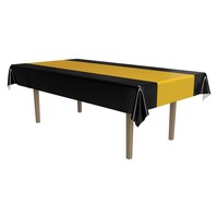 Black and Gold Striped Table Cover