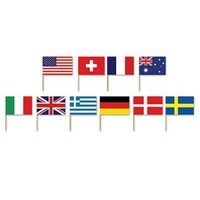 International Assorted Flags Picks 50 Pack