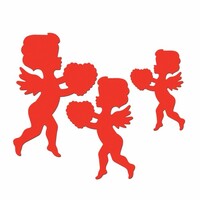 Cupid and Heart Red Cutouts
