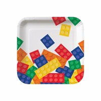 Block Party Lunch Plates Square Paper 18cm