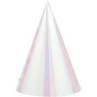 Iridescent Foil Cone Shaped Party Hats
