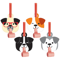 Dog Party Blowouts with Medallions