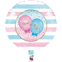 45cm Gender Reveal Balloons Bow or Bow Tie Foil Balloon