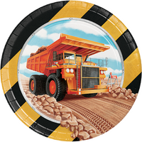 Big Dig Construction Lunch Plates Paper 18cm