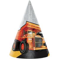 Big Dig Construction Cone Shaped Party Hats