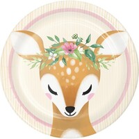 Deer Little One Lunch Plates Paper 18cm