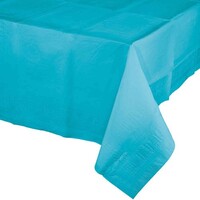 Bermuda Blue Table Cover Tissue and Plastic Back 