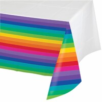 Rainbow Table Cover Plastic Border Print Plastic