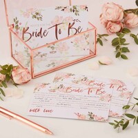 Floral Hen Party Bride To Be Advice Cards